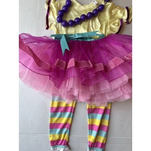 Disney Junior Fancy Nancy 3-piece costume set Sz 3t/4t Dress Pants Necklace - Picture 8 of 12